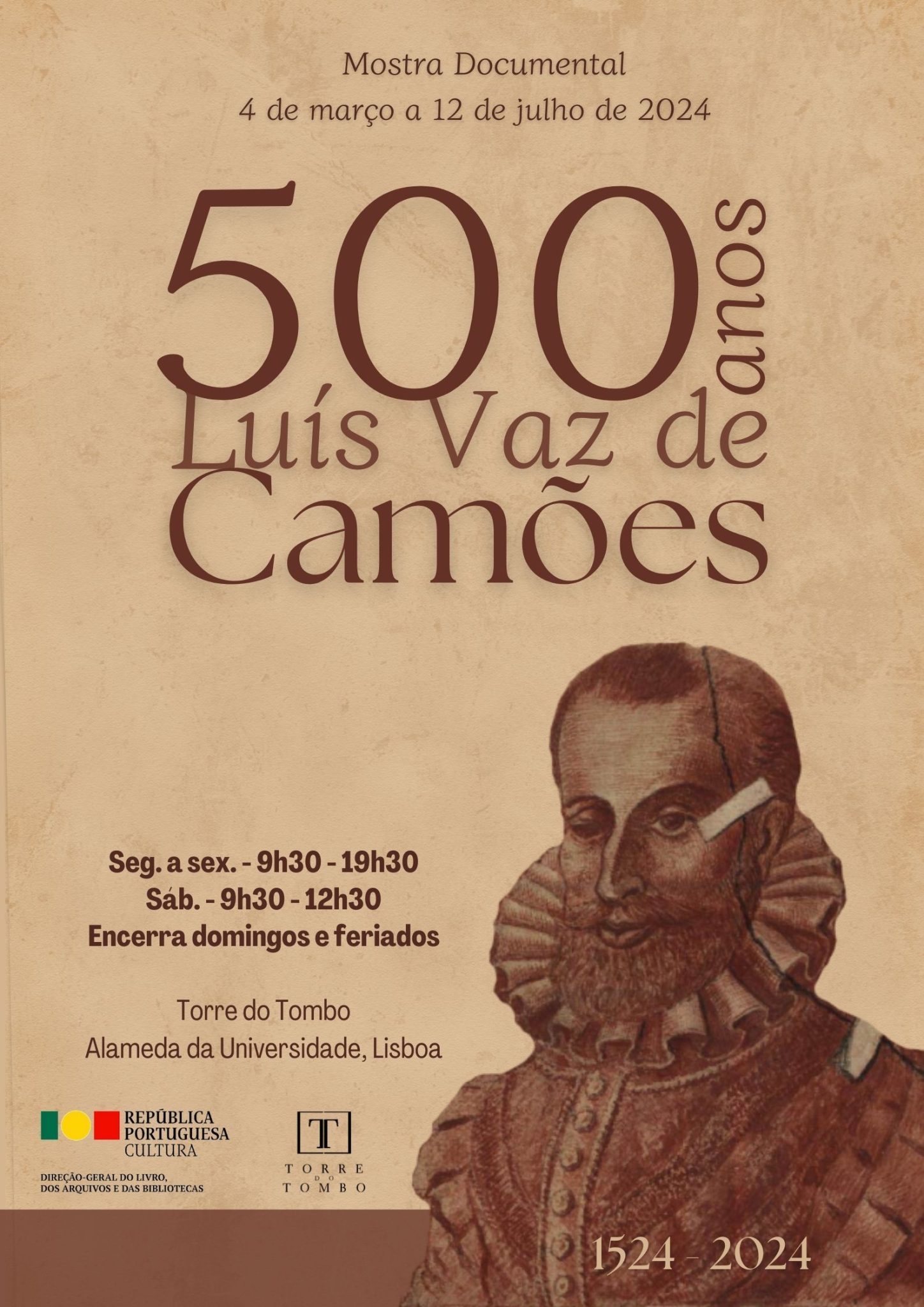 Mostra documental: 500 anos do nascimento de Luís Vaz de Camões 1524 ...